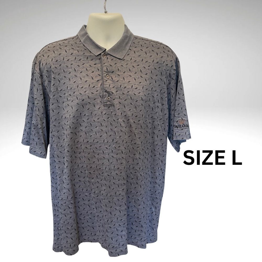 Bobby Jones Gray Polo Shirt Relaxed Fit Performance Fabric